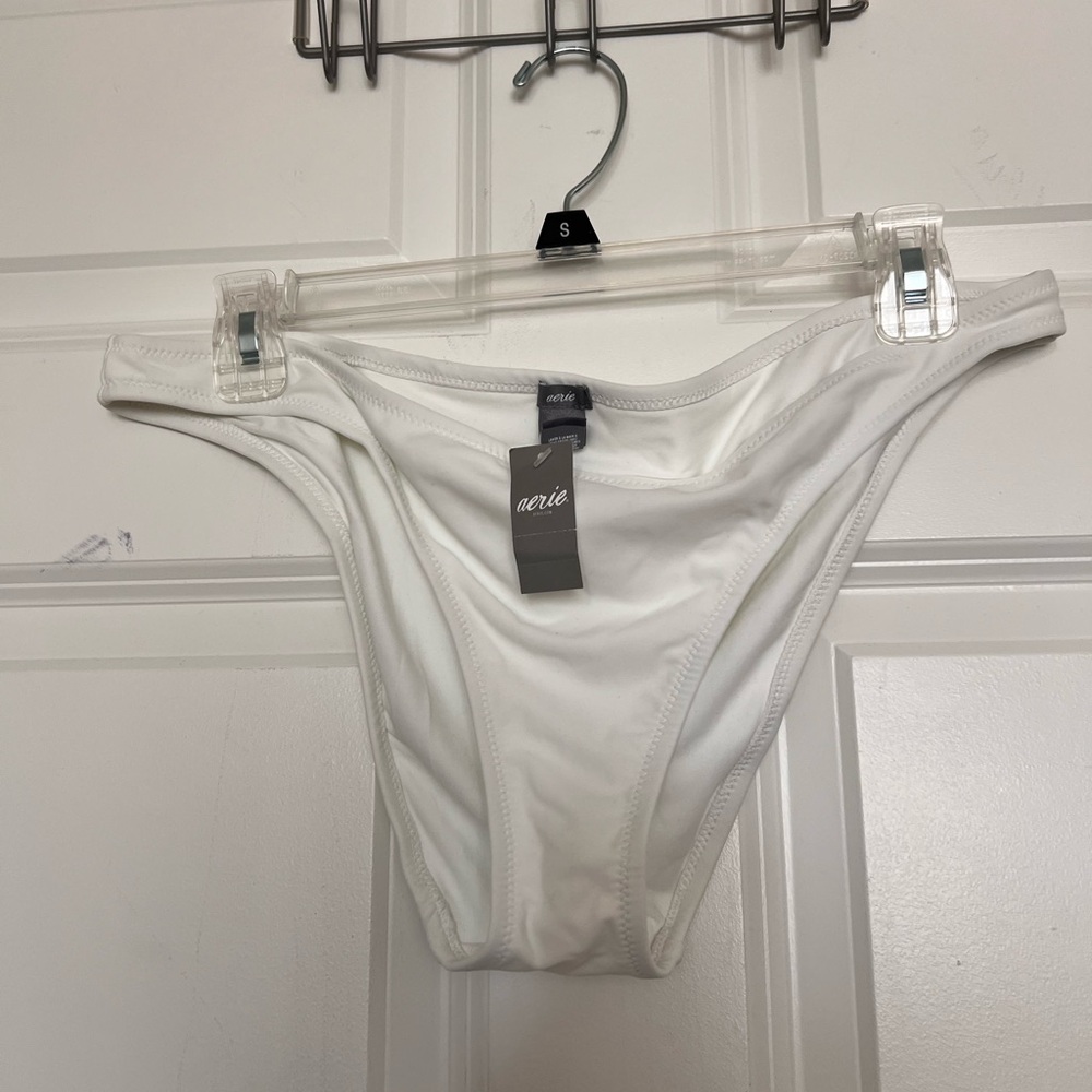 Aerie cheeky high waisted white bikini bottom